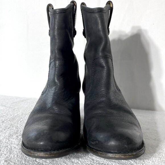 Frye Black Leather Jackie Button Short Western Style Boots Ankle Boots 7.5 - Picture 10 of 14